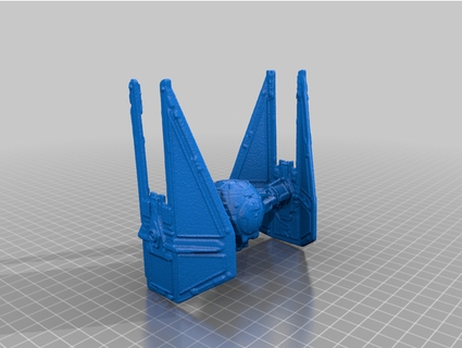 star wars tie interceptor generated revopoint pop 2 3d print model - Mito3D