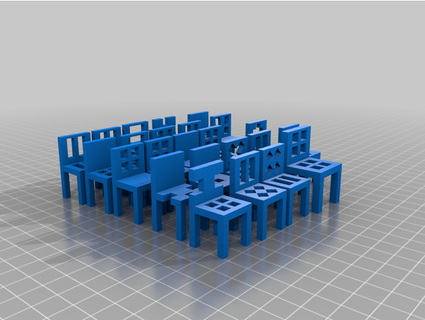 silla apilado juego broteblanco 3d print model - Mito3D