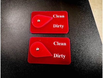 dishwasher clean dirty sign laser cut xnicolas 3d print model - Mito3D