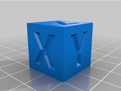 xyz test cube baban 3d print model - Mito3D