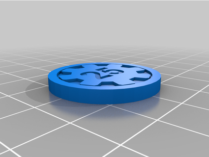 game coin - 25 drewadc 3d print model - Mito3D