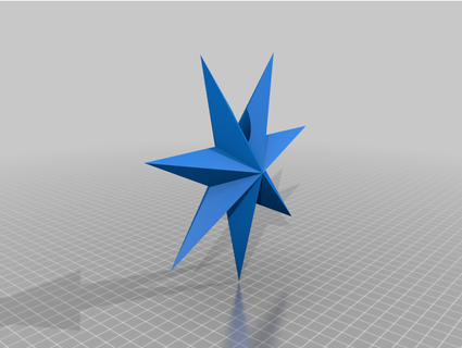 7-point christmas star tree topper exeque 3d print model - Mito3D