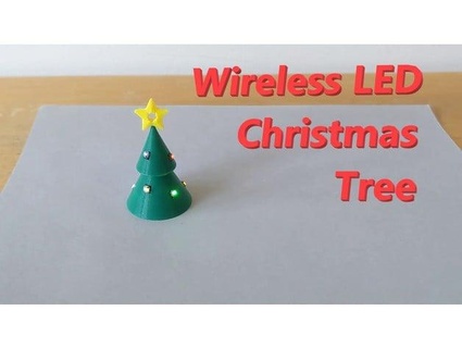 wireless led christmas tree waveman 3d print model - Mito3D
