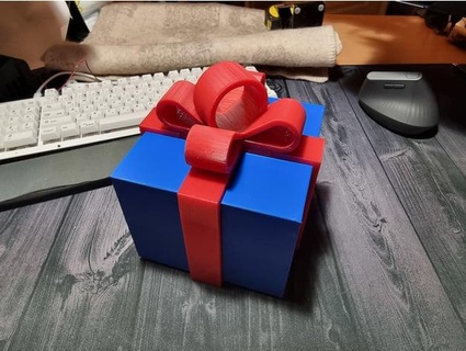 parametric gift box bow martassan 3d print model - Mito3D