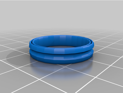 simple 2 piece ring warped0ne 3d print model - Mito3D