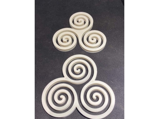 triskelion espiral vida ipsec 3D print model - Mito3D