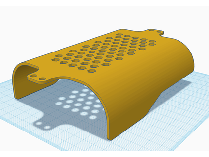 spotmicro - bottom cover honeycomb peasy 3d print model - Mito3D