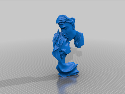 bronzo coppia scultura generato revopoint pop 2 3d print model - Mito3D