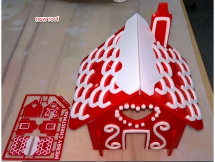 gingerbread house kit card - large woodwaker 3d print model - Mito3D