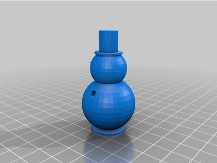 snowman miniature littleplasticrobots 3d print model - Mito3D