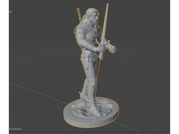 geralt rivia witcher zatamite 3D print model - Mito3D