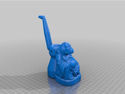 orangutan buddah waterpipe jonnypsilocybin 3d print model - Mito3D
