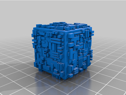 greebled cube chevron42 3d print model - Mito3D