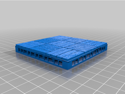 remix 3x3 ea wooden floor tile 3 x 3 ea trp block nytehunter  3d print model - Mito3D