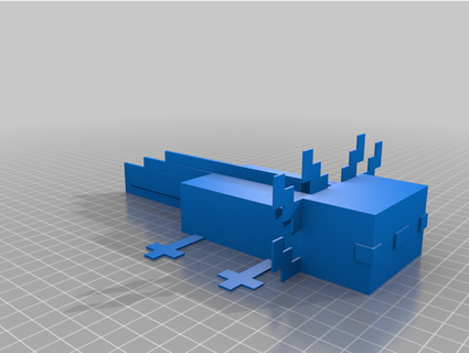Minecraft axolotl lastardude 3d print model - Mito3D