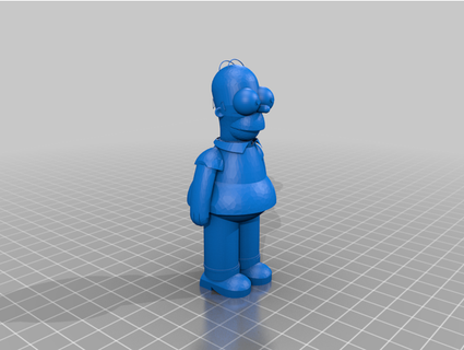 Homer Simpson bıyık adam inc 3d print model - Mito3D