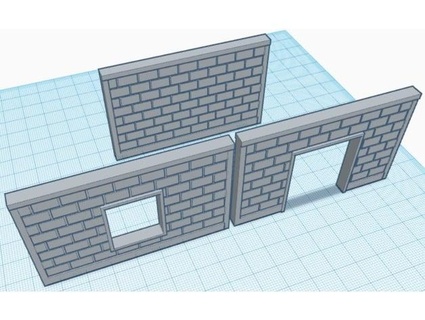 cinza quadra jardim parede 28mm escala tolemykus 3d print model - Mito3D