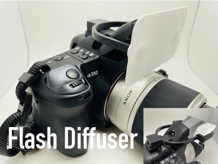 diffuser sony 350 built-in flash aragi 3d print model - Mito3D