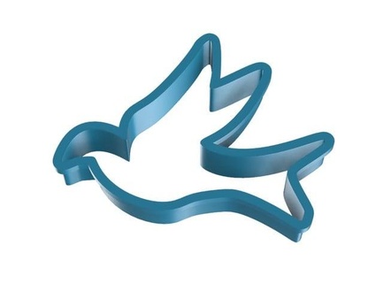 cookie cutter peace dove foxylion 3d print model - Mito3D