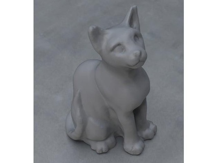 sitzende Katze nachherq 3d print model - Mito3D