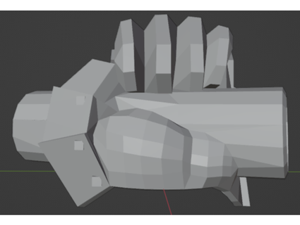 armoured orc hand 1 klomster 3d print model - Mito3D