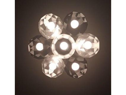 diamante Basso poli soffitto lampada oramafanis 3d print model - Mito3D
