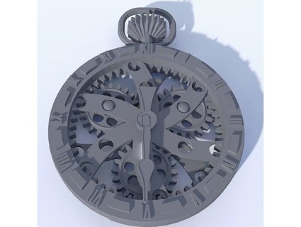 steampunk bolsillo reloj Fred emond 3d print model - Mito3D