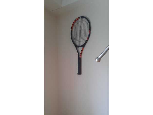 tennis racket wall holder habe langeweile 3D print model - Mito3D