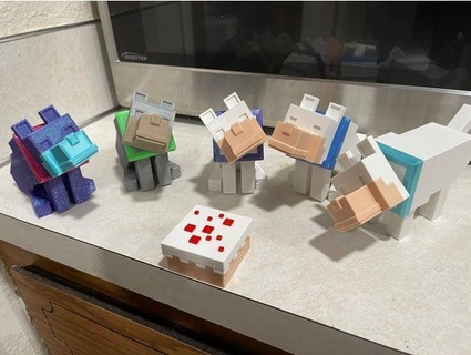 Minecraft köpek Bradicai 3d print model - Mito3D