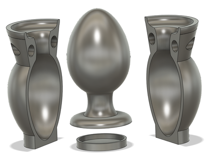 egg butt plug coil b2 3d print model - Mito3D