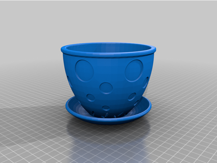 5 polka dot planter pot w drainage goffinguy 3d print model - Mito3D