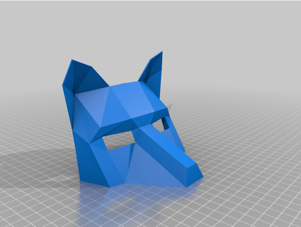 low poly fox mask dslrcnc 3d print model - Mito3D