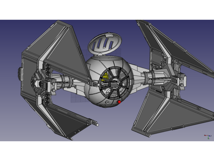 Estrela guerras gravata interceptor 375 figura scottdee 3d print model - Mito3D