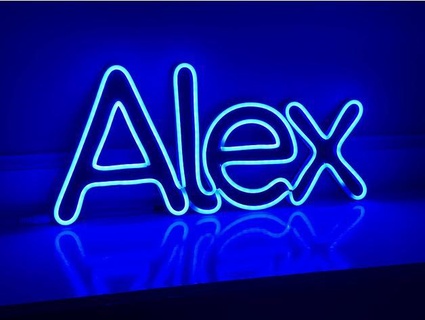 alex led neon sign pseudostud 3d print model - Mito3D