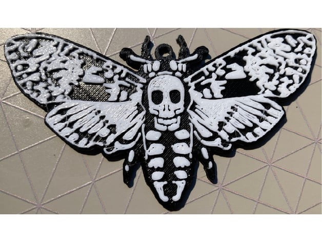 death moth keyring necklace breeshea 3D print model - Mito3D