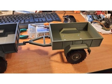 single axle trailer 1 16 army truck zdenek 3d print model - Mito3D