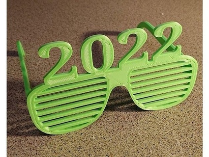 lunettes 2022 - party glasses miravo69 3d print model - Mito3D