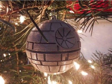 deathstar ornament simplified repaired lime3d 3d print model - Mito3D