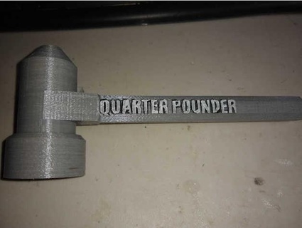 quarter pounder - extra beefy hammer mallet donutboy3 3d print model - Mito3D