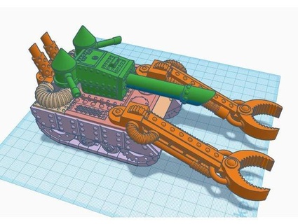 retro space ork gunwagon claws mortimergraves 3d print model - Mito3D