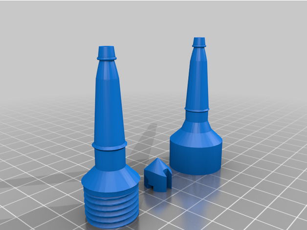 check valve 1 4 inch outer diameter tube plun 3D print model - Mito3D