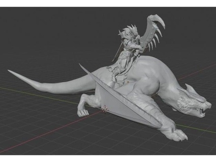 nargacuga mount remix mounted rathian armor hunter leveledrogue 3d print model - Mito3D
