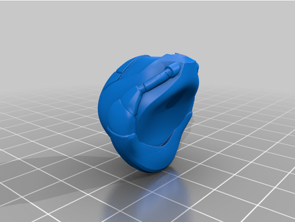metroid dread samus aran damaged helmet oxo3dprinting 3d print model - Mito3D