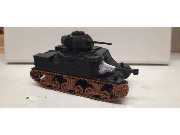 28mm 1 56 ww2 m3 conceder britânico tanque frio 3D print model - Mito3D