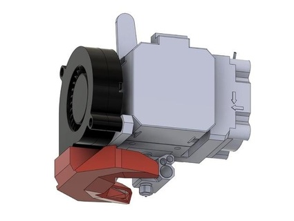 Bondtech lgx Ventilator Leitung Prusa hugonl30 3d print model - Mito3D
