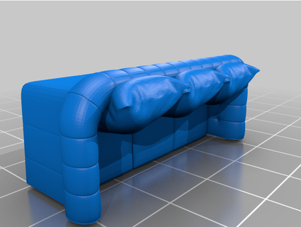 confortable sofá silla 28mm rpg viejo 3d print model - Mito3D