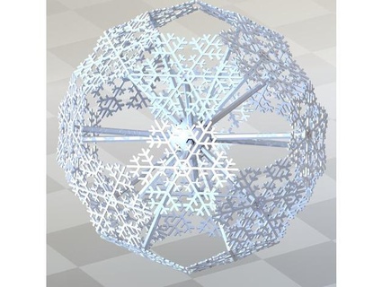 christmas snowflake decoration util 3d print model - Mito3D