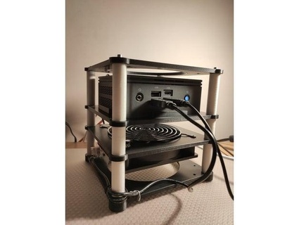 mini pc brix nuc cooling mount rack stand abb21k 3d print model - Mito3D