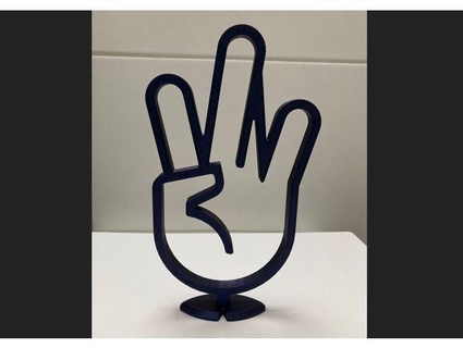 west coast hand sign stand moesi1985 3d print model - Mito3D