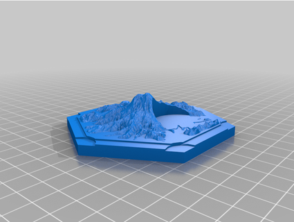 mt rainier topo tile mooseorama 3d print model - Mito3D